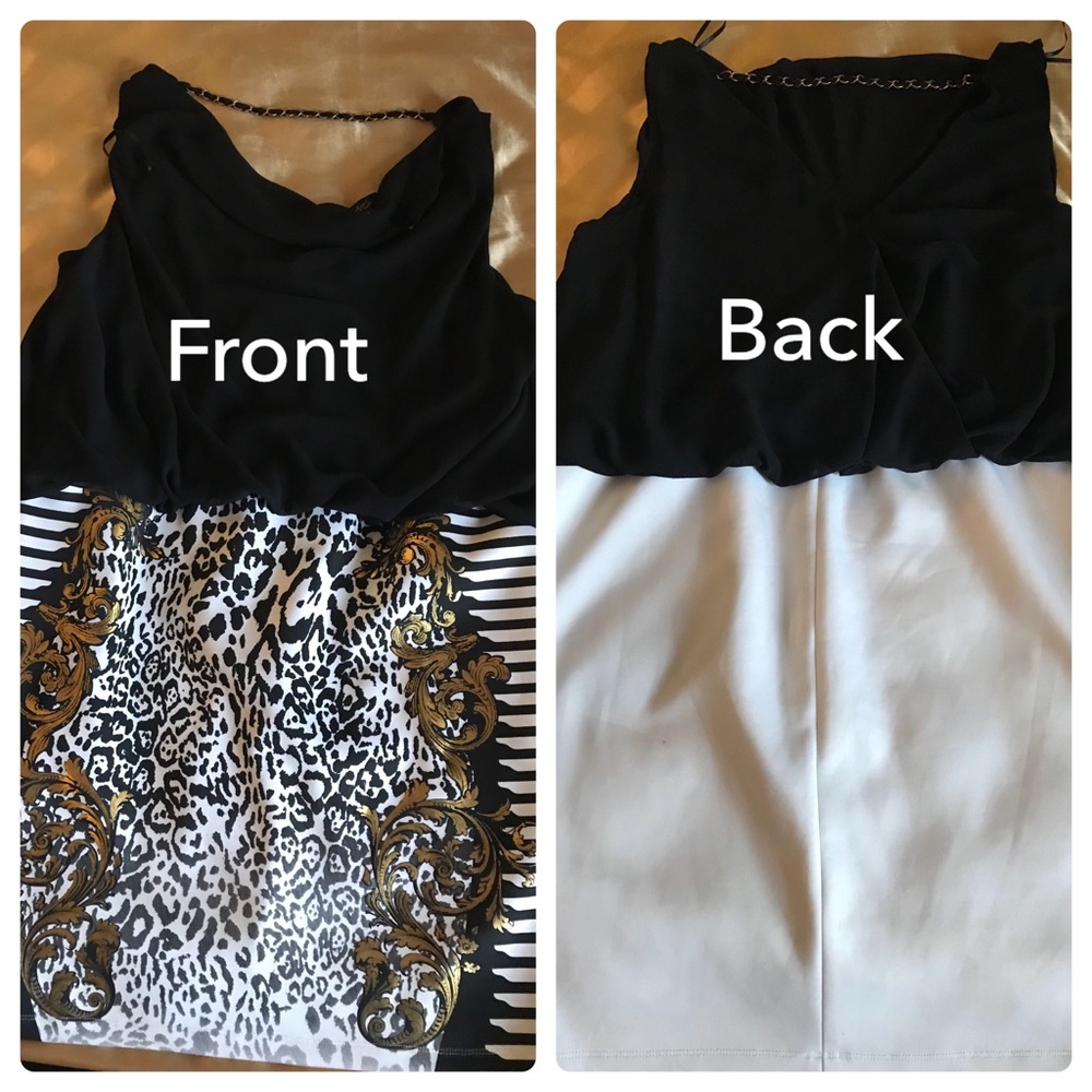 Black and gold party dress